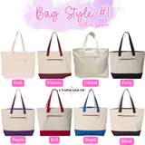 Embroidered Teacher Tote Bag - WS