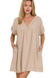 Mocha Gauze Dress