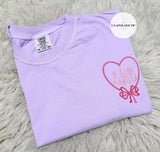 Heart With Bow Monogram (Embroidered) -WS