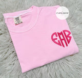 Heart Shaped Monogram (Embroidered) -WS