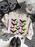 Halloween Striped Bats Tee & Sweatshirt