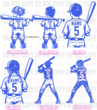 Striped Front and Back Custom Baseball - WS