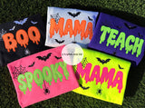 Spooky Mama Glitter HTV Applique Embroidered - WS