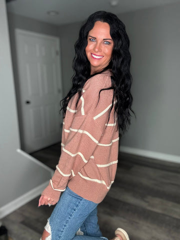 Mauve & Ivory Sweater