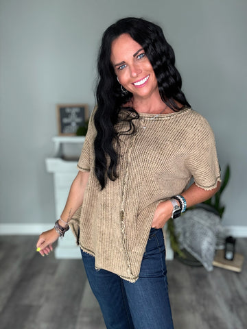 Fall Waffle Knit Top