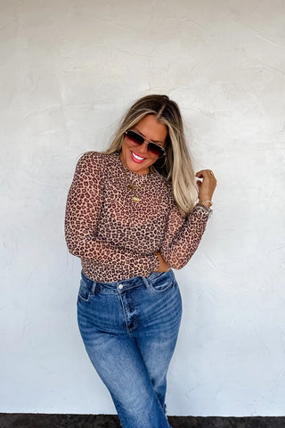 BLAKELEY Cheetah & Camo Mesh Tops