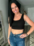Black Ribbed Bralette