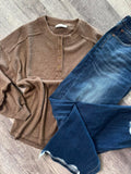 Brown Henley Top