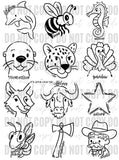 Tie Dye Mascot Doodles - WS