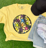 Stars Softball or Baseball Crop or Tee