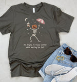 Me Trying to Enjoy Summer Halloween Graphic Tee