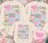 North Pole Front & Back Adult, Youth, Toddler Christmas Sweatshirts