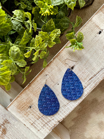 Blue Double Sided Earrings